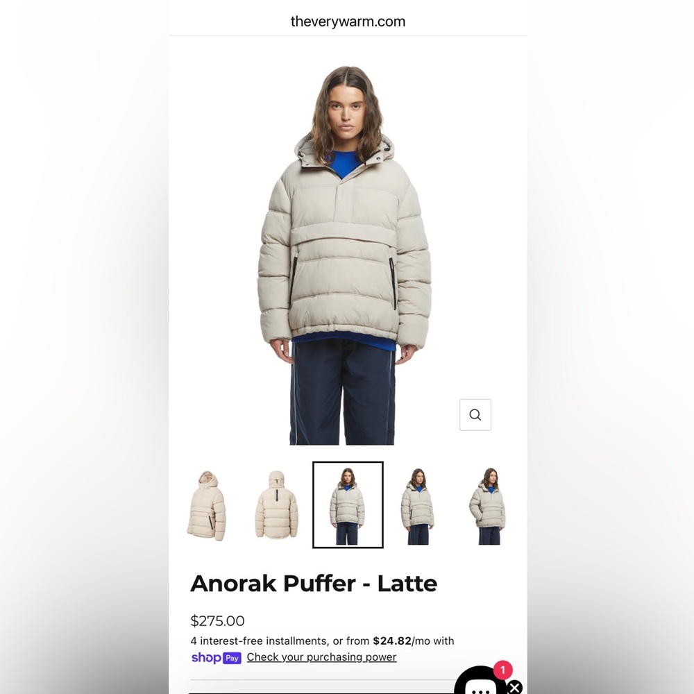 The Very Warm // hooded anorak puffer jacket - Picture 2 of 12